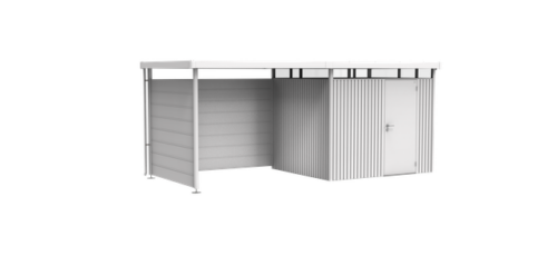 Silver side wall for side canopy and back wall of a small garden shed