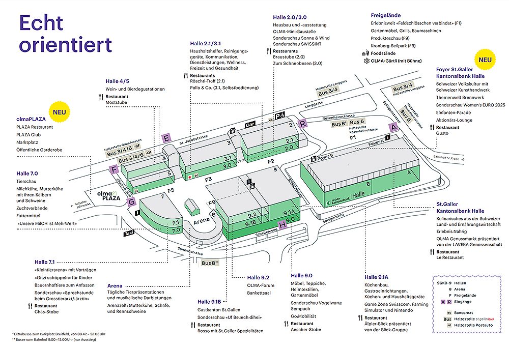 Hallenplan Olma 2024