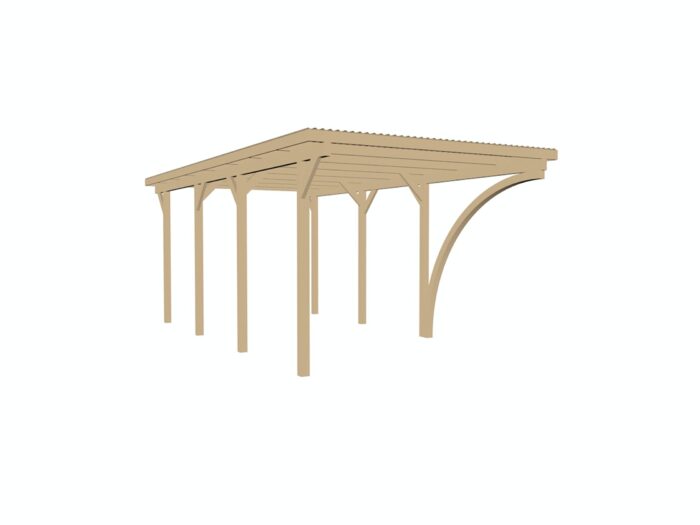 Single Weka Carport 606 A with rounded arch Softub Switzerland