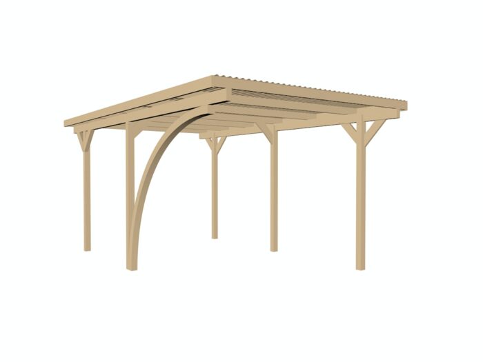 Single Weka Carport 606 A with rounded arch Softub Switzerland