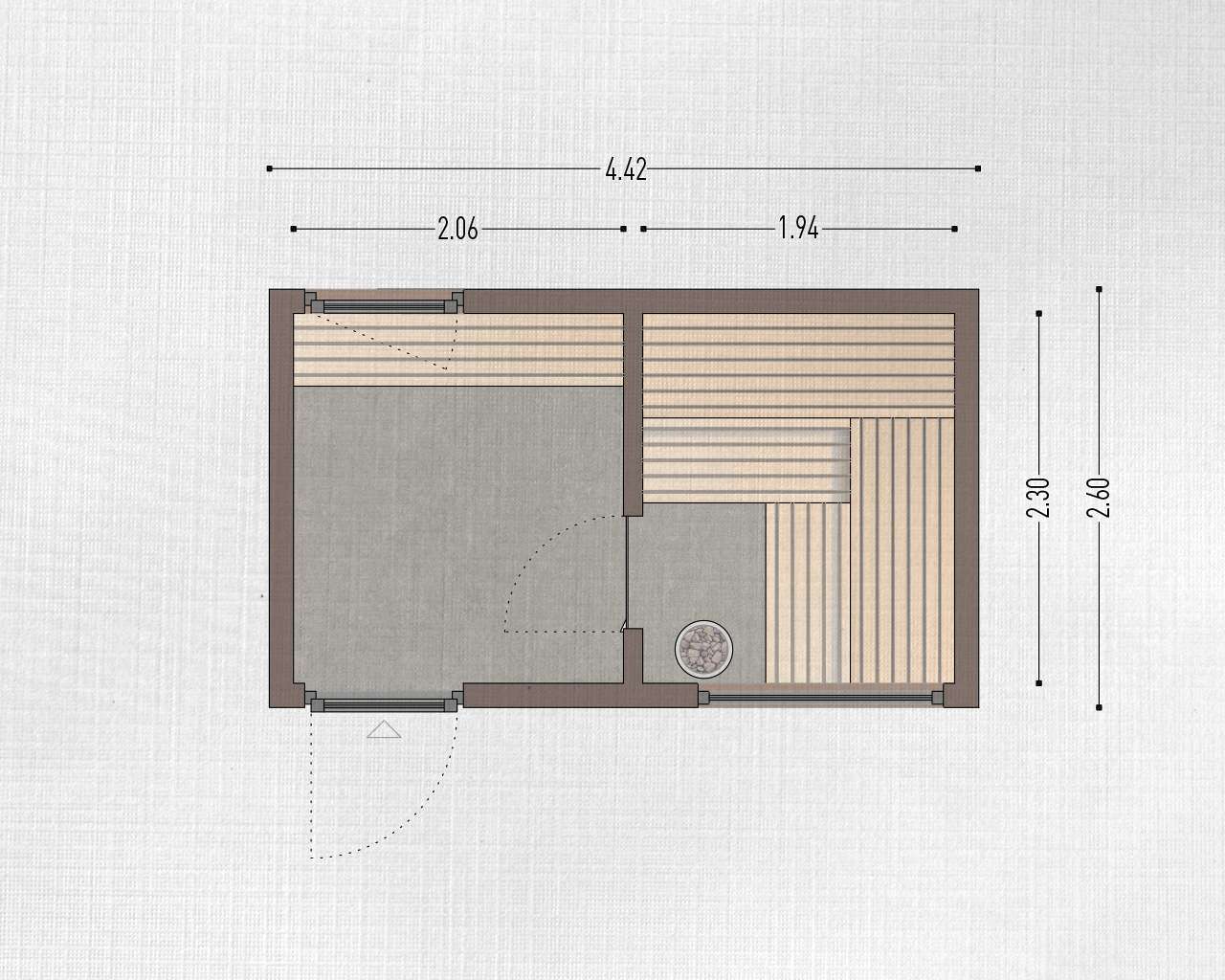 Waermegrad Sauna Module M - SOFTUB Switzerland